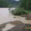 Jazowsko, Dunajec po obfitych opadach deszczu 19.07.2018 r